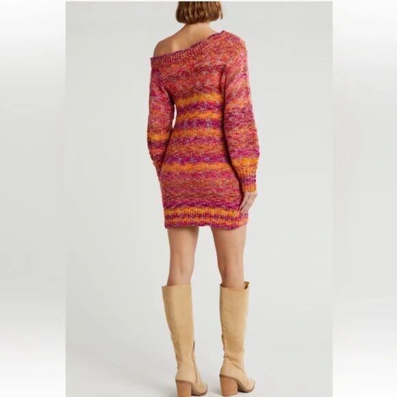 Ramy Brook Darla Knit Sweater Dress Multicolor Metallic Thread Size S New - Picture 2 of 9
